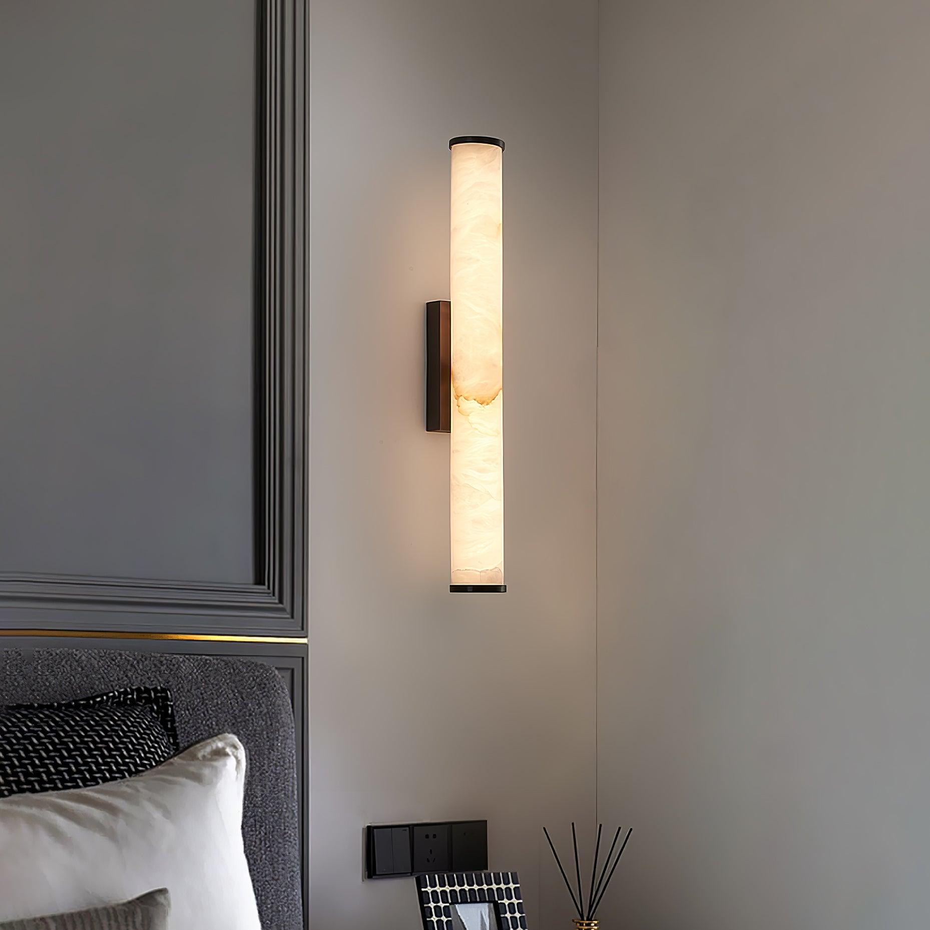 Nyvynor Rectangular Alabaster Wall Light - Neutralighting