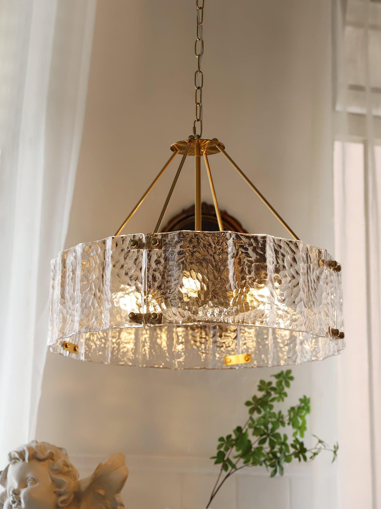 Lustra Kronleuchter Calvert Klar Texturiert Glas-Letslighting