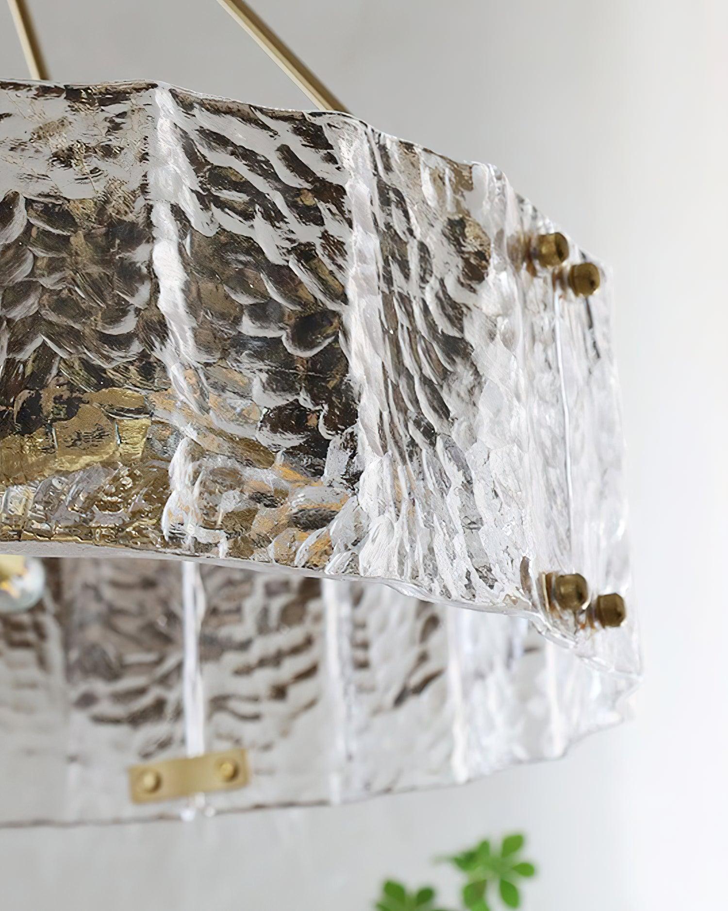 Lustra Kronleuchter Calvert Klar Texturiert Glas-Letslighting