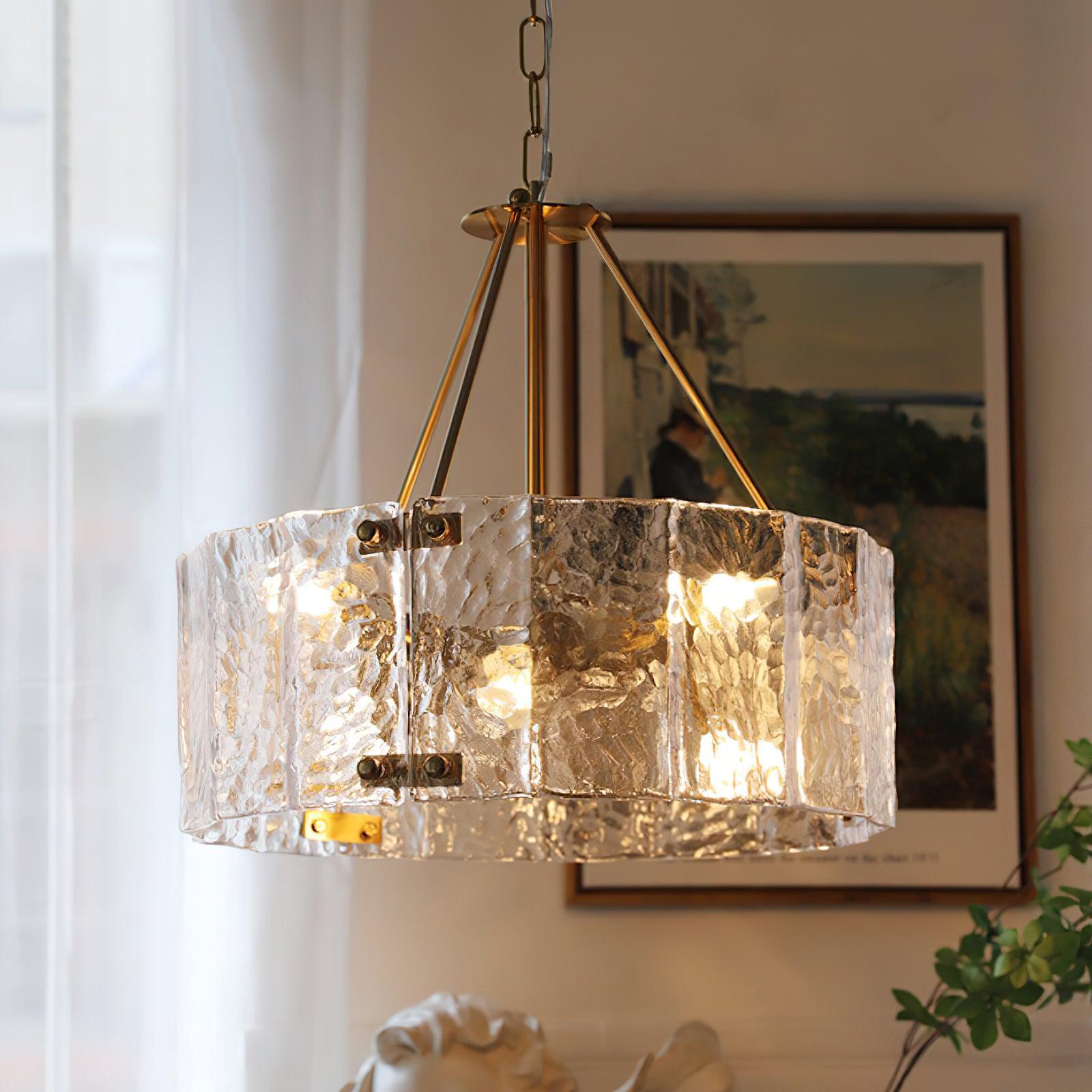 Lustra Kronleuchter Calvert Klar Texturiert Glas-Letslighting