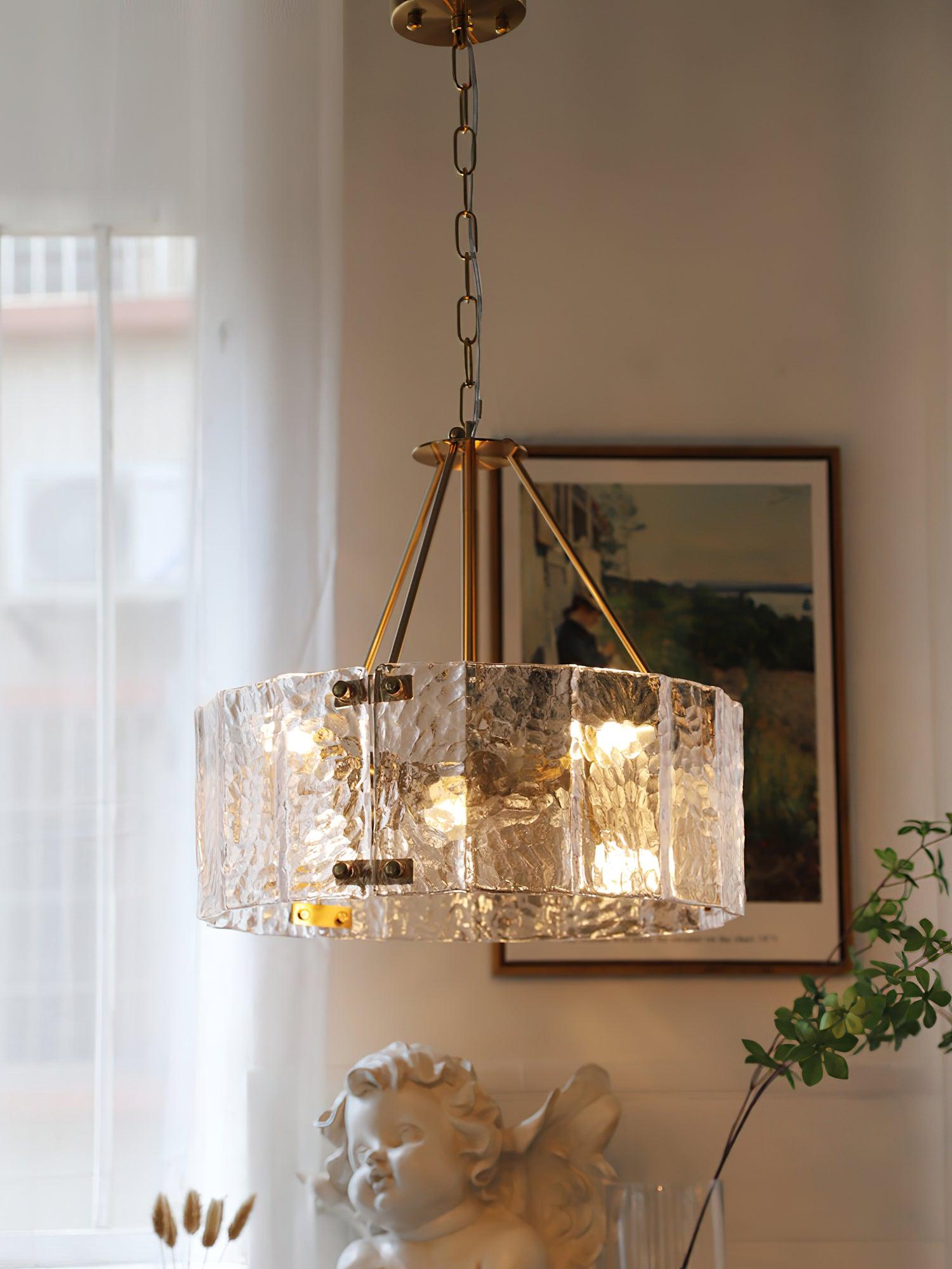 Lustra Kronleuchter Calvert Klar Texturiert Glas-Letslighting