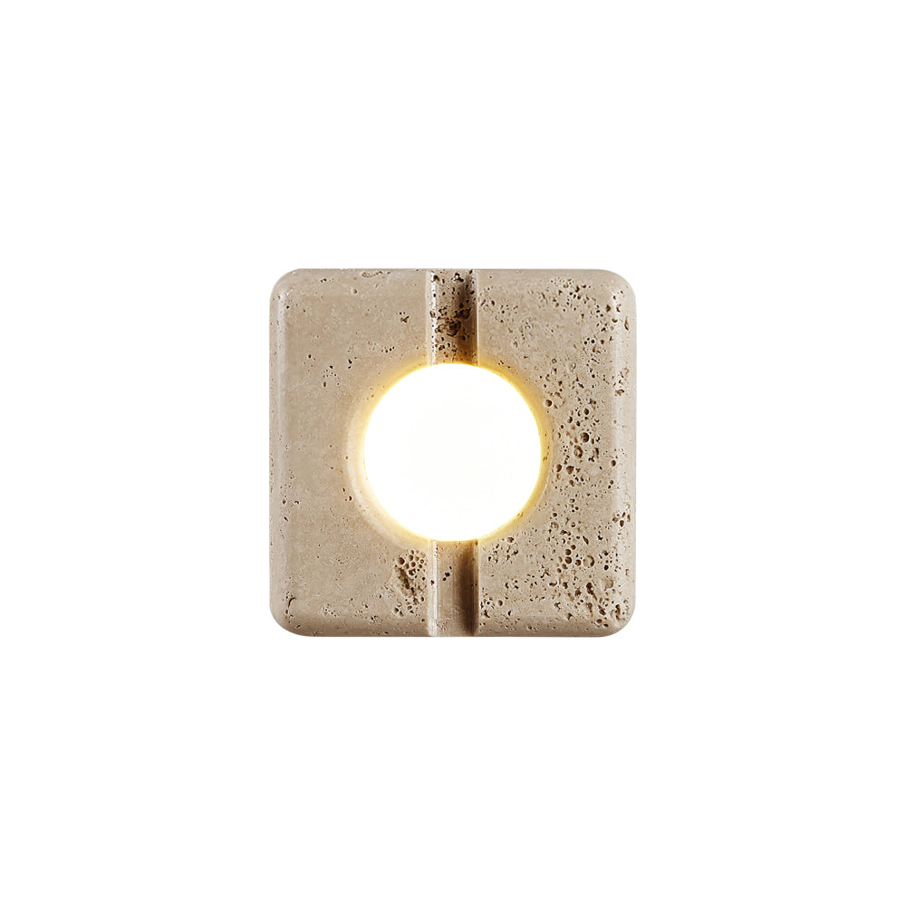 Kosmo Modern Minimalist Clear Travertine Wall Lamp - Letslighting