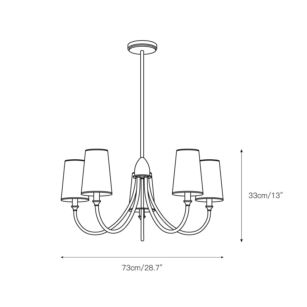 Lumin Vintage Industrieller Stoff-Kronleuchter-Letslighting