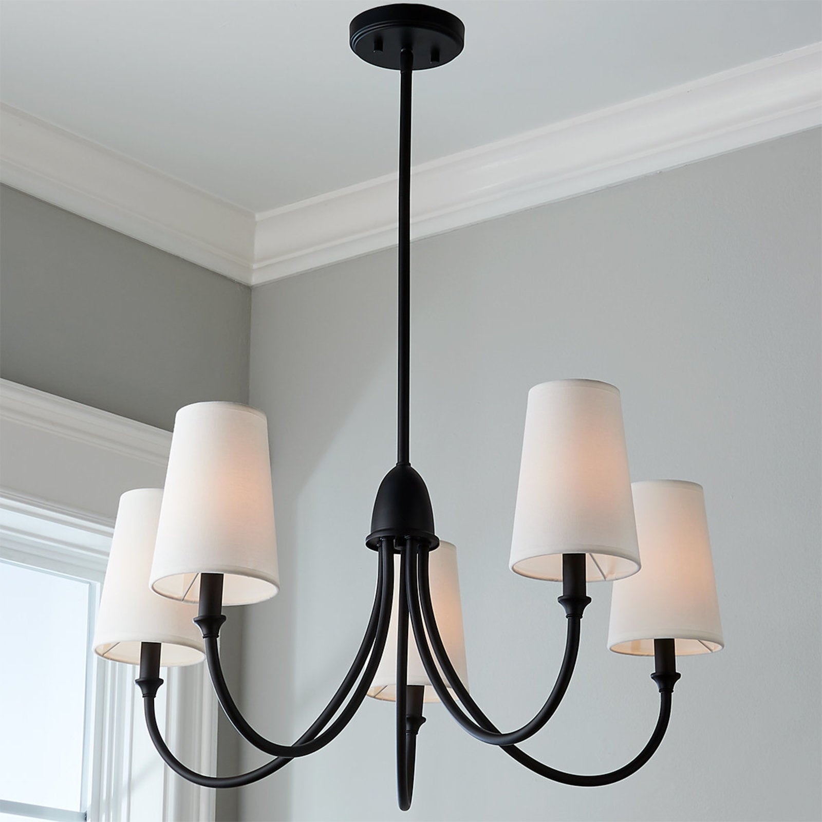 Lumin Vintage Industrieller Stoff-Kronleuchter-Letslighting