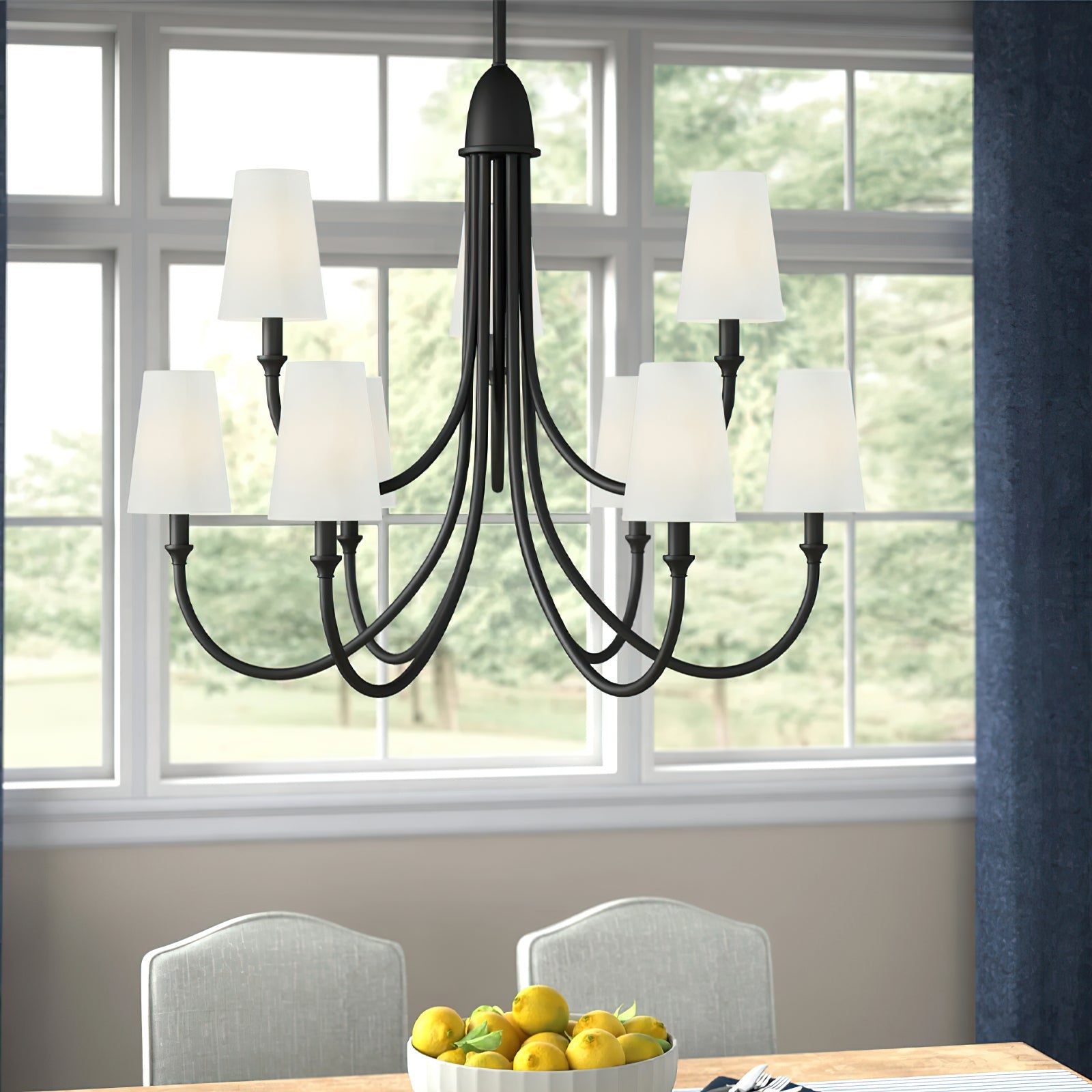 Lumin Vintage Industrieller Stoff-Kronleuchter-Letslighting