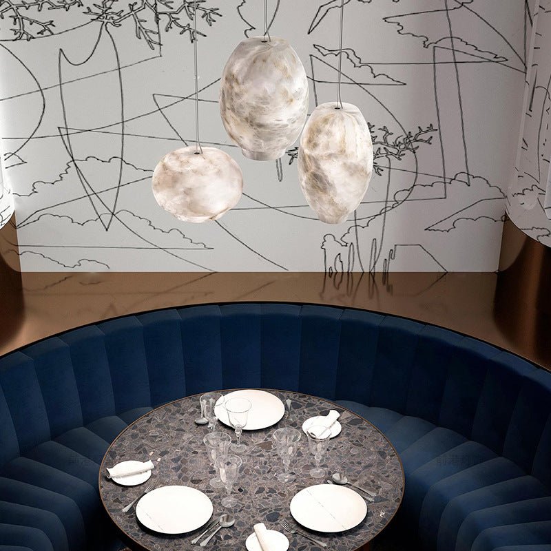 Thalia Minimalist Alabaster Pendant Light - Neutralighting