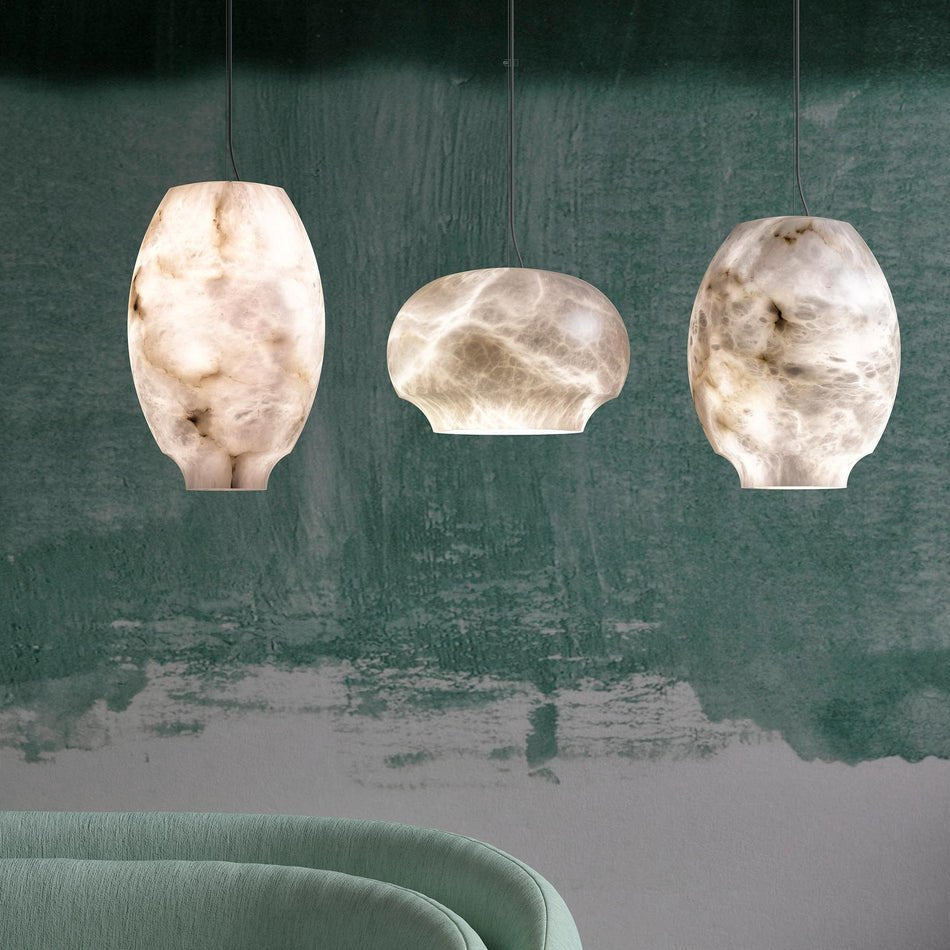 Thalia Minimalist Alabaster Pendant Light - Neutralighting