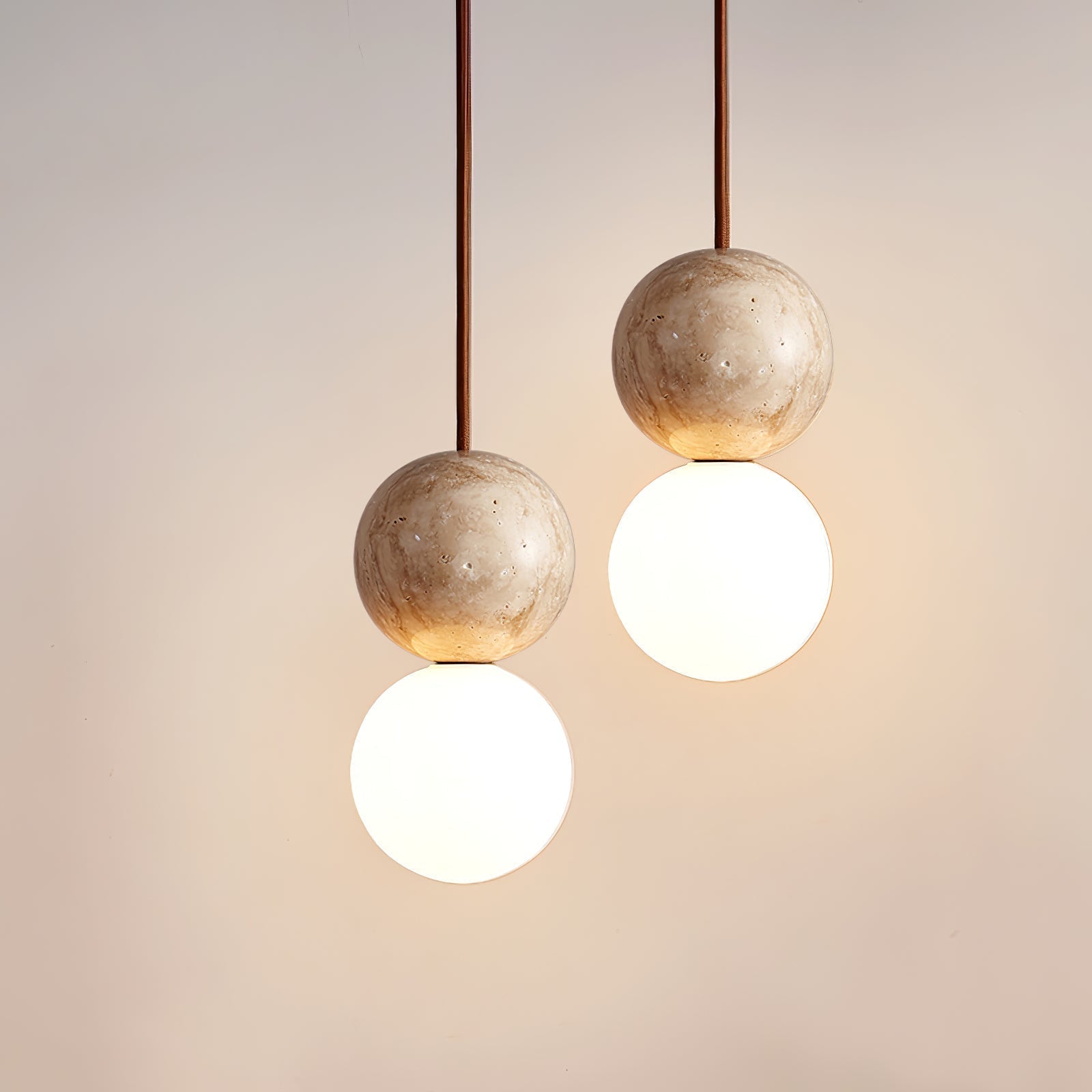 Luna Travertine Pendant Light - Neutralighting