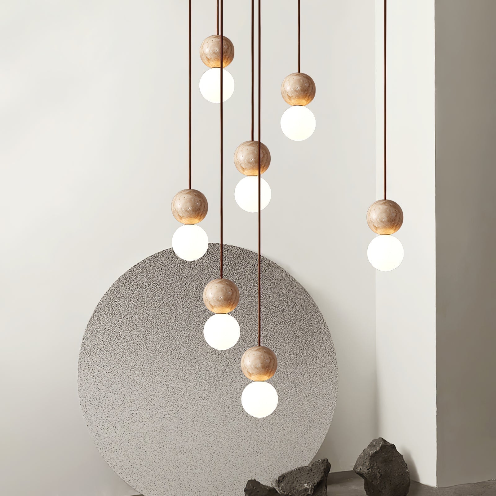 Luna Travertine Pendant Light - Neutralighting