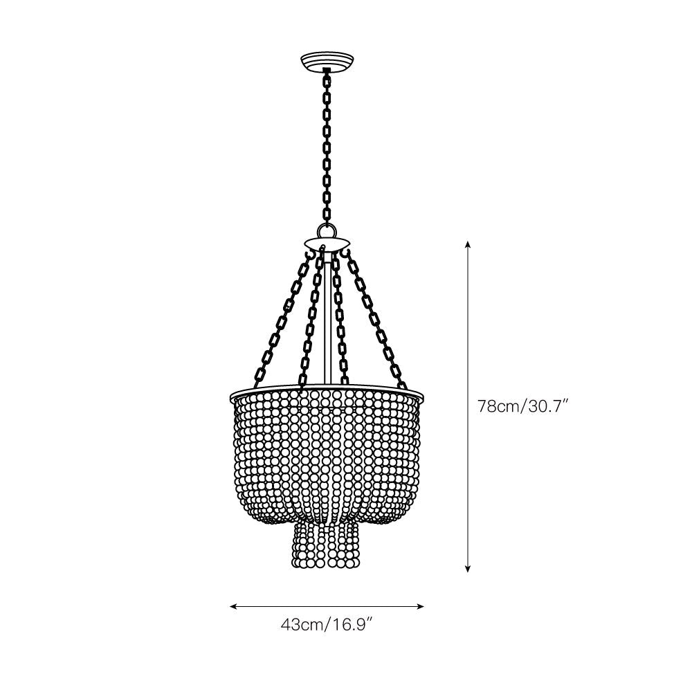 Opal Postmoderner Luxus-Holzleuchter-Letslighting