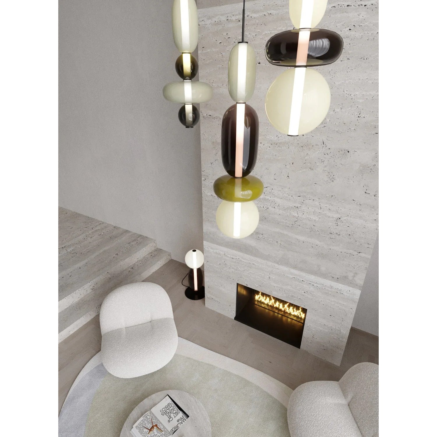 Cunorara Kunst Buntglas Kronleuchter-Letslighting