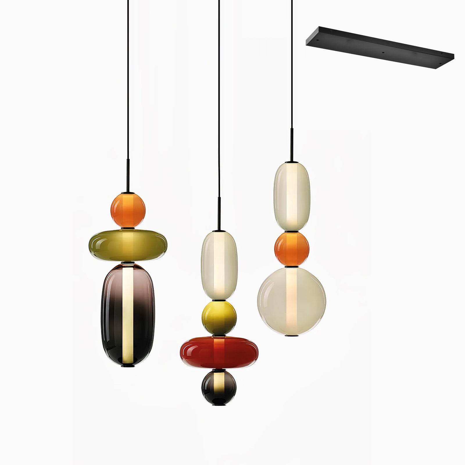 Cunorara Kunst Buntglas Kronleuchter-Letslighting