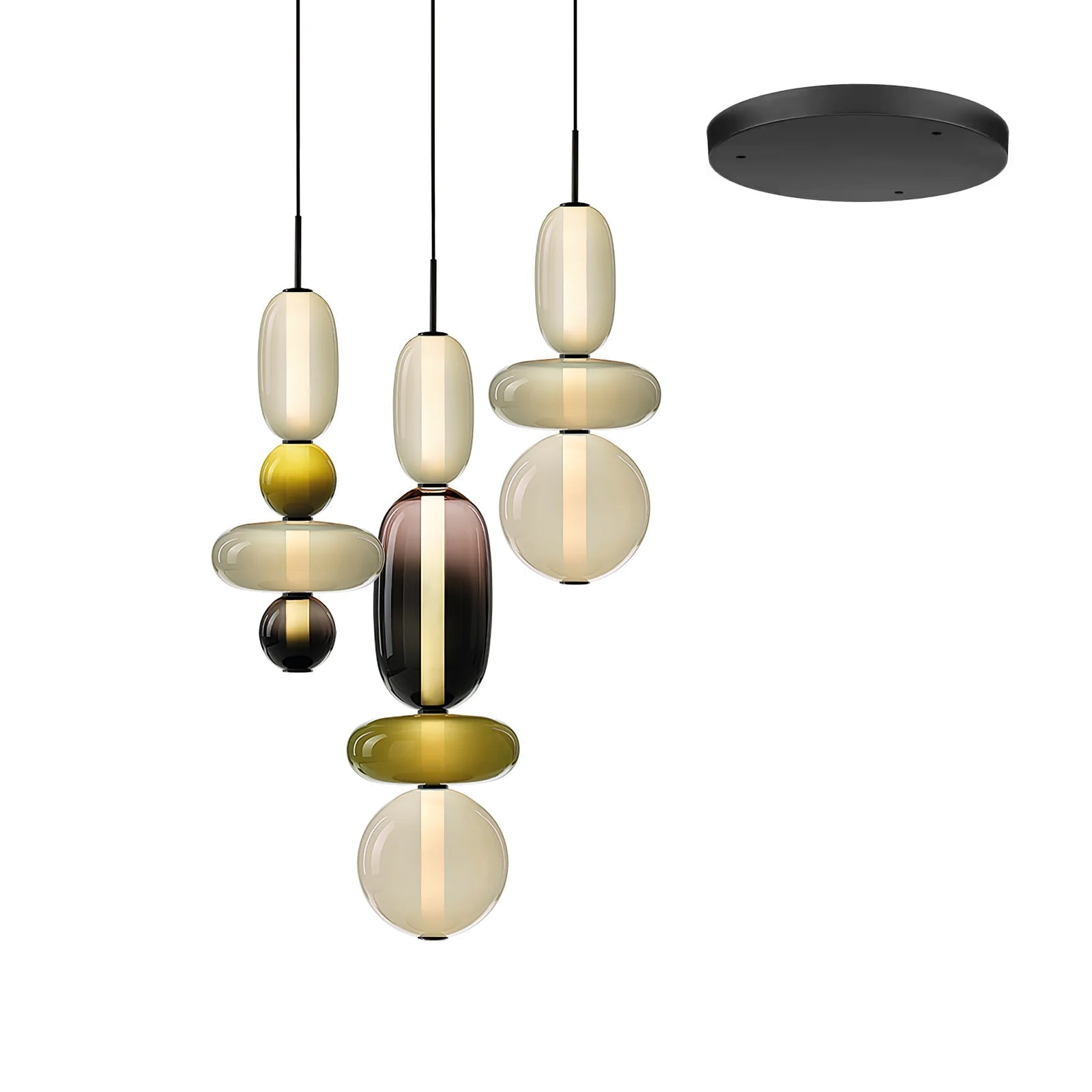Cunorara Kunst Buntglas Kronleuchter-Letslighting