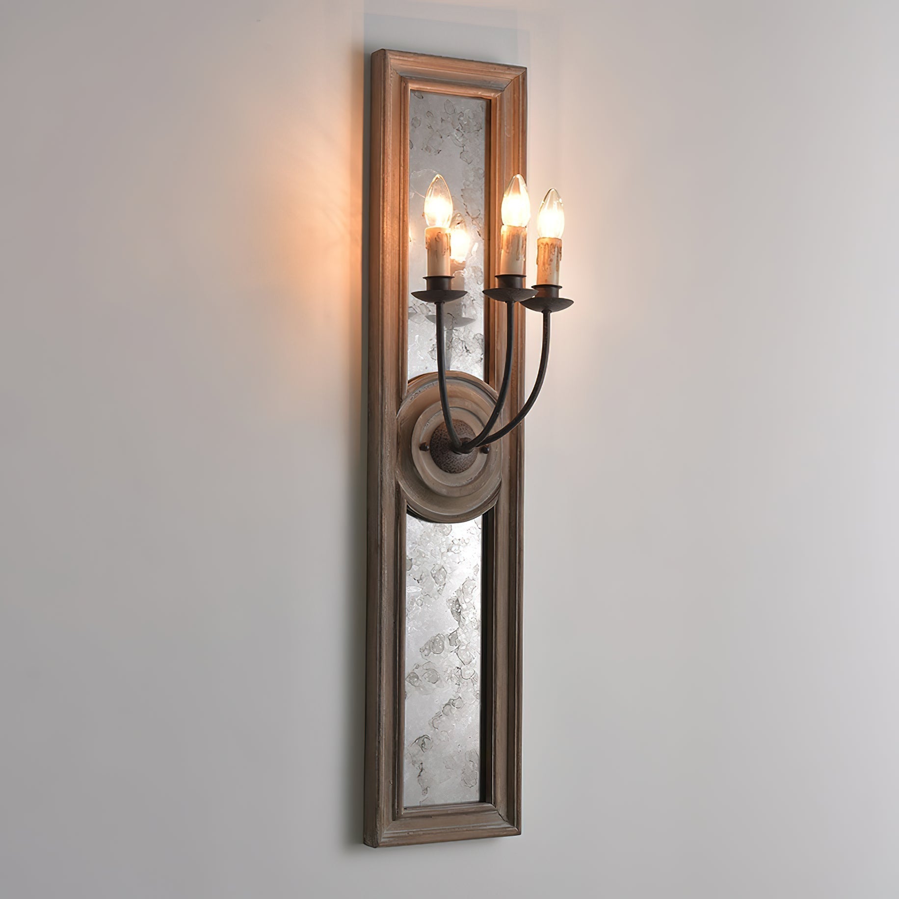 Phasis 3-Licht Spiegel Elegante Vintage Wandleuchte-Letslighting