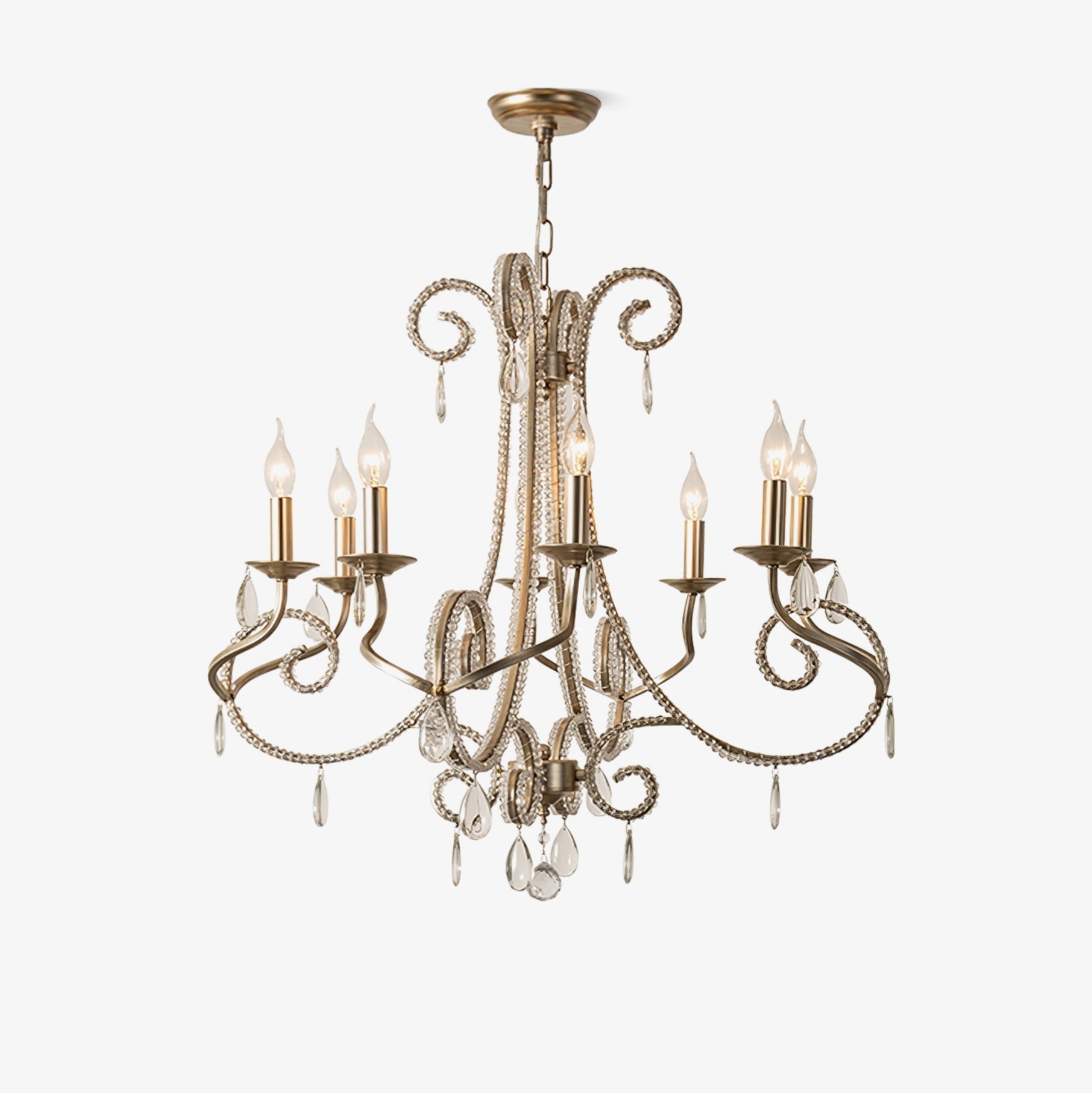 Elysara Crystal Candle Chandelier-Letslighting
