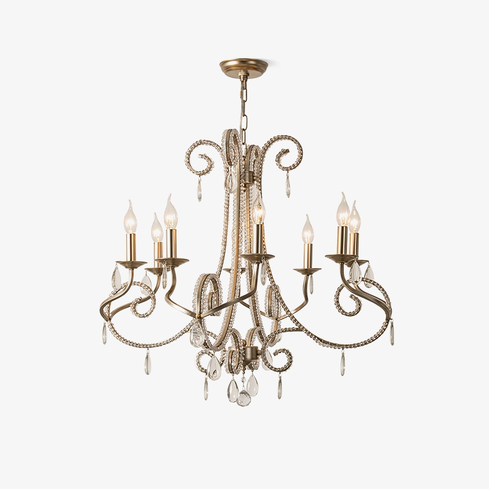 Elysara Crystal Candle Chandelier-Letslighting