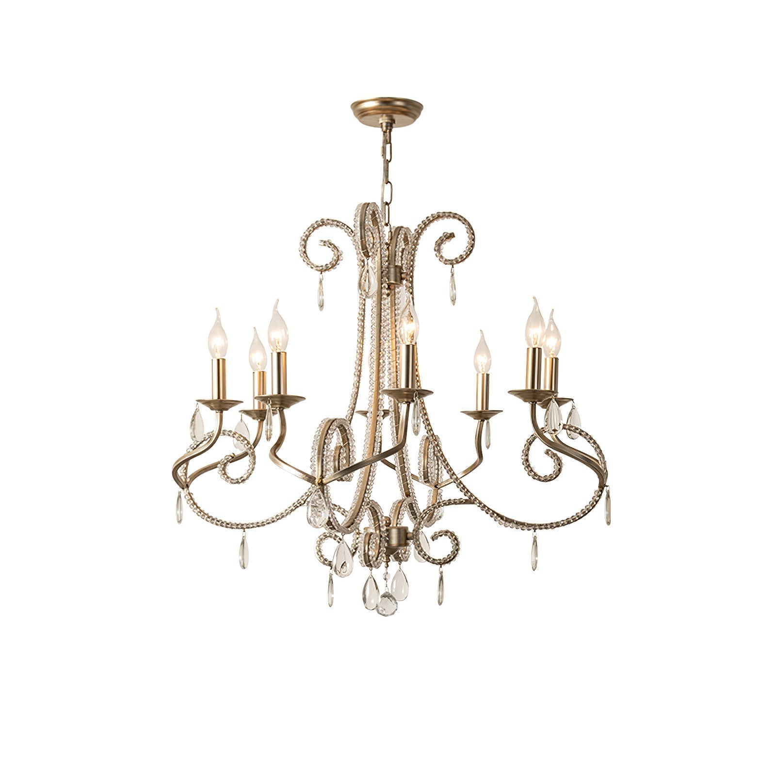 Elysara Crystal Candle Chandelier-Letslighting