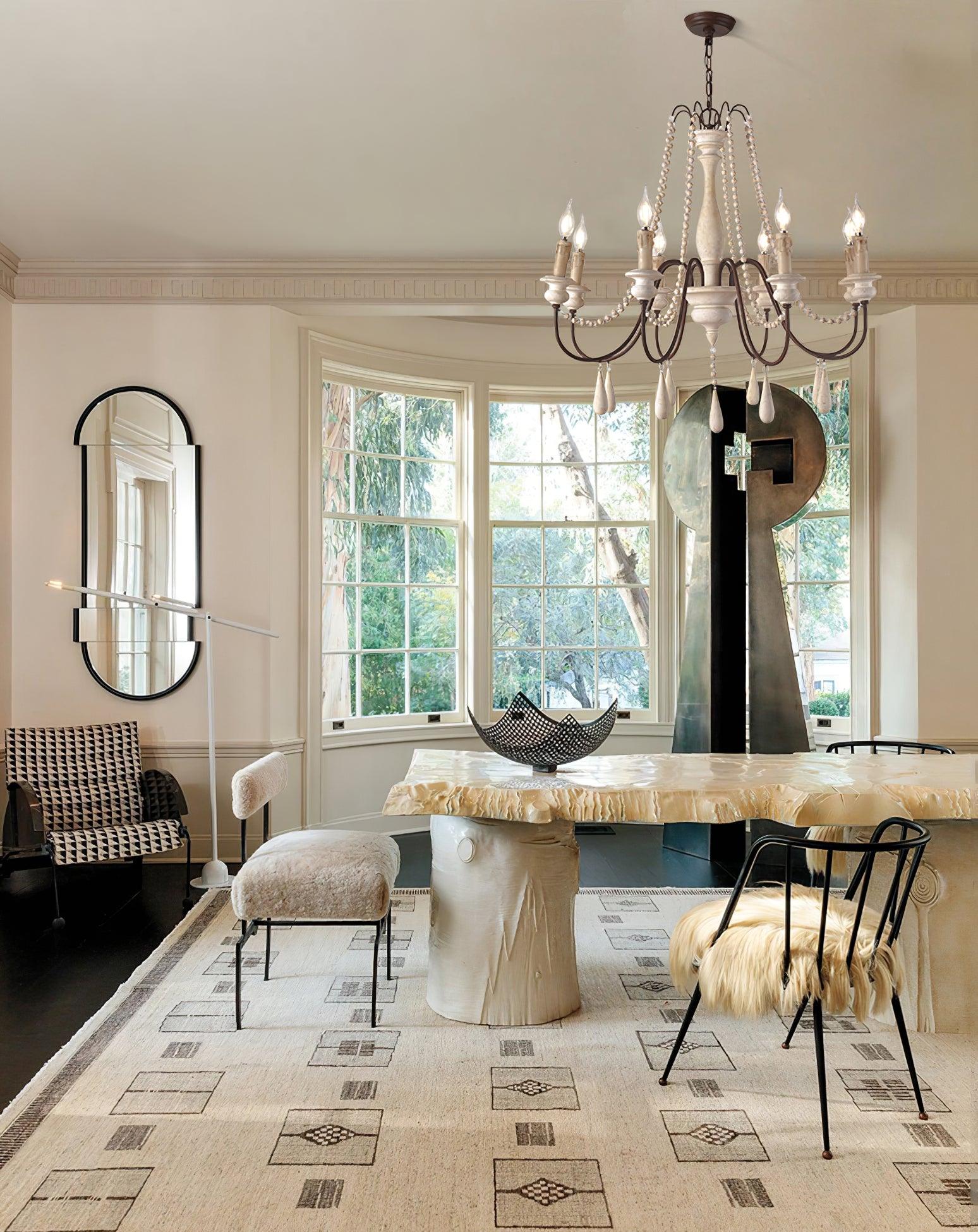 Lustra Kronleuchter Kerze Scroll Arm Rustikal-Letslighting