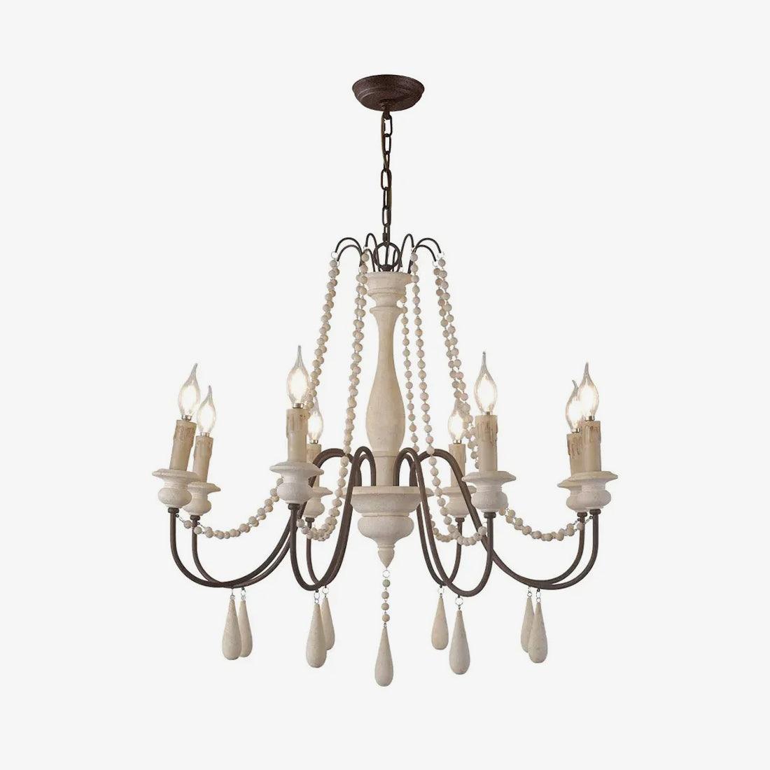 Lustra Kronleuchter Kerze Scroll Arm Rustikal-Letslighting