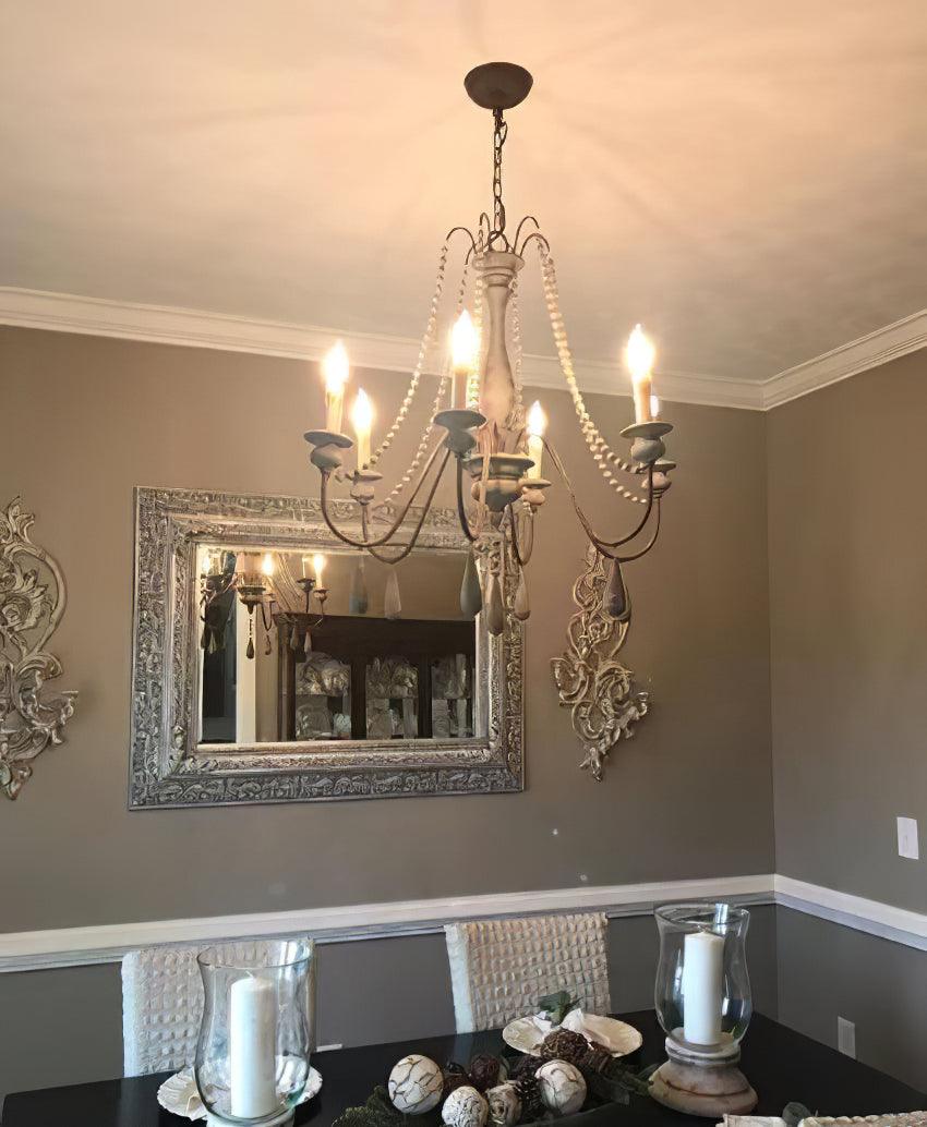 Lustra Kronleuchter Kerze Scroll Arm Rustikal-Letslighting