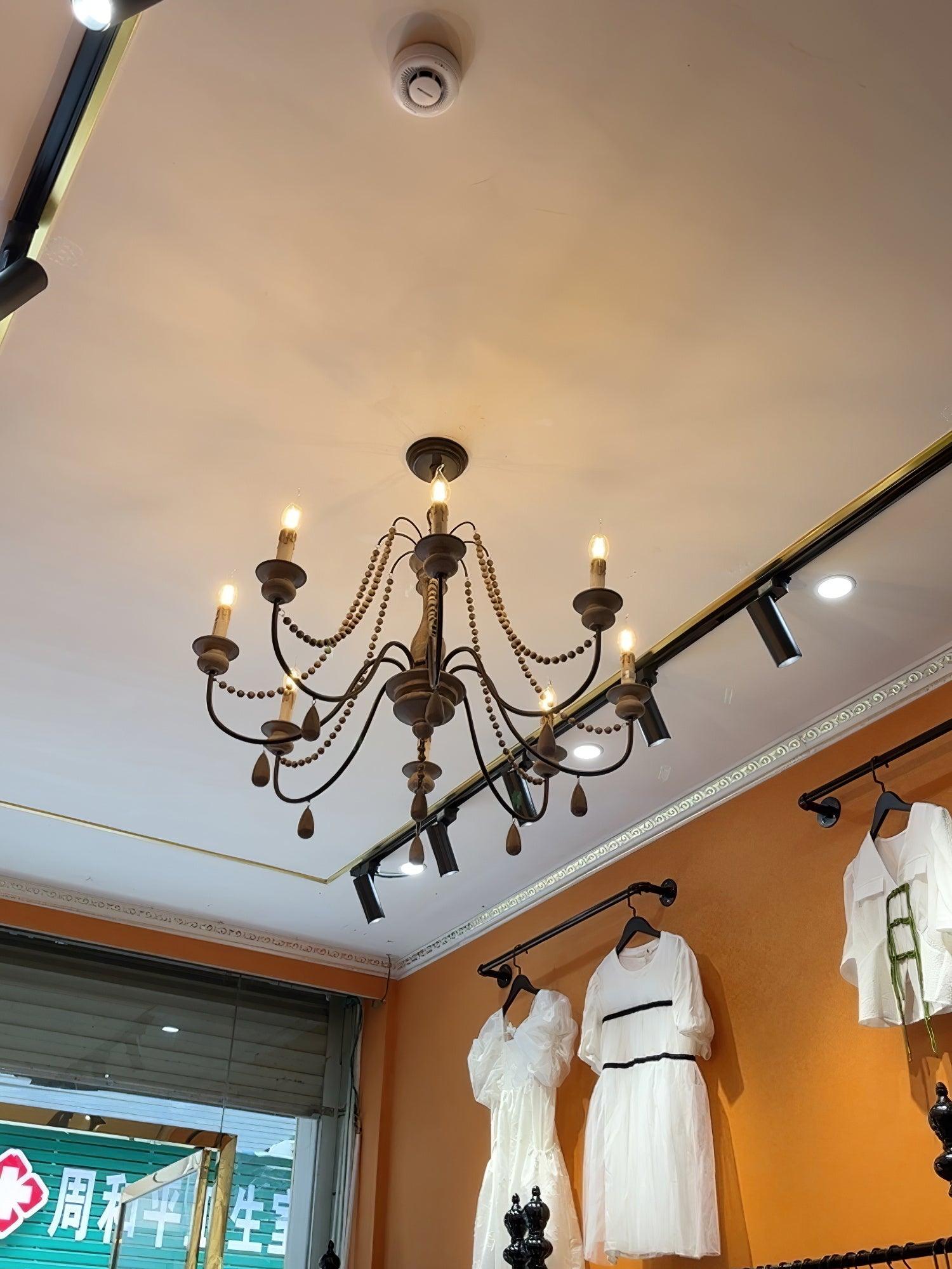 Lustra Kronleuchter Kerze Scroll Arm Rustikal-Letslighting