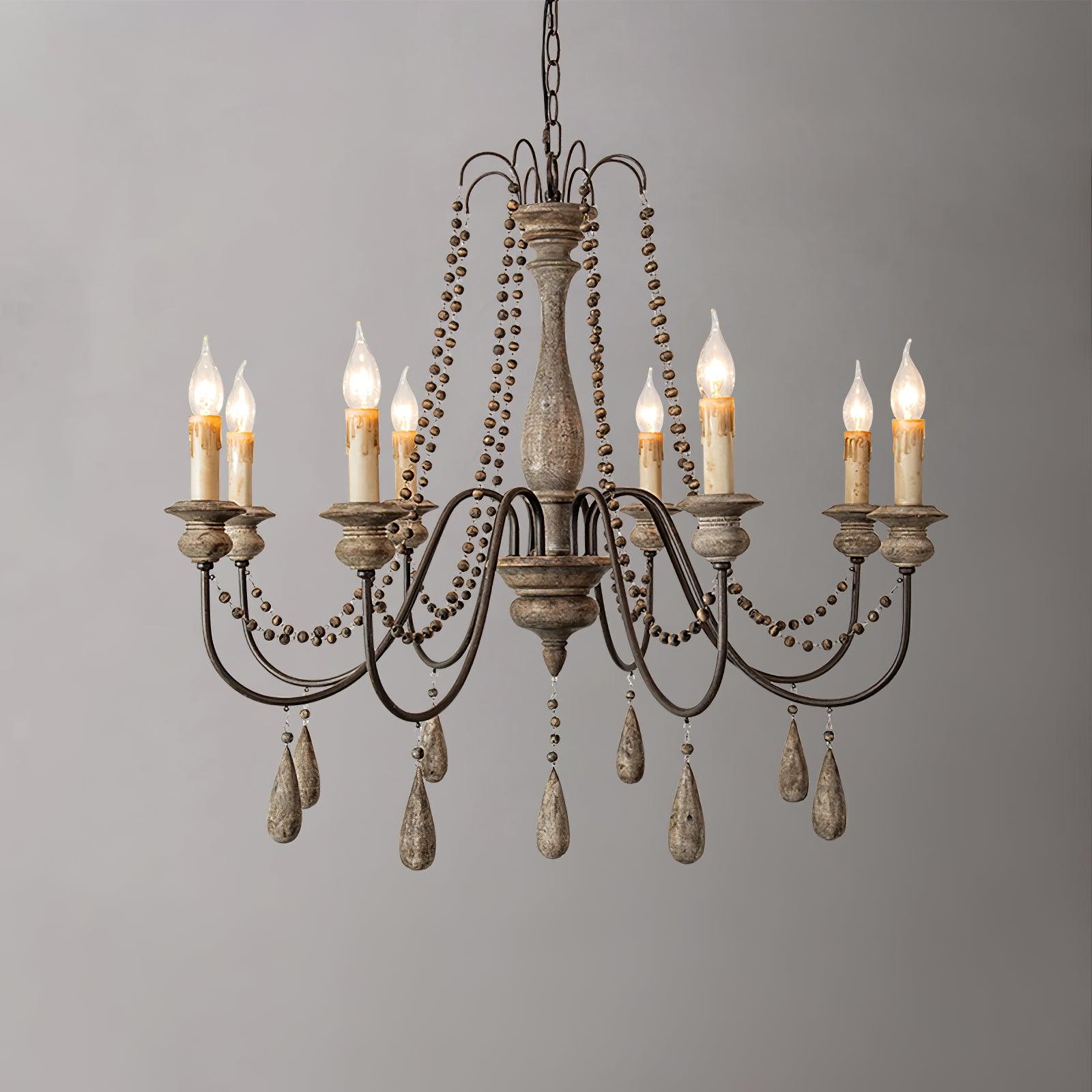 Lustra Kronleuchter Kerze Scroll Arm Rustikal-Letslighting