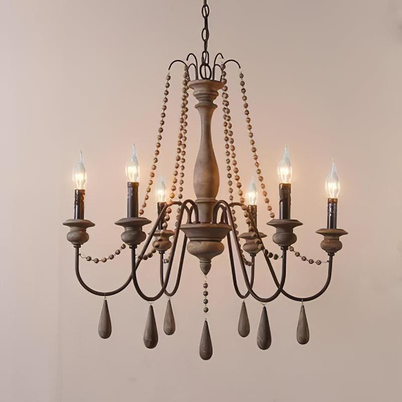 Lustra Kronleuchter Kerze Scroll Arm Rustikal-Letslighting