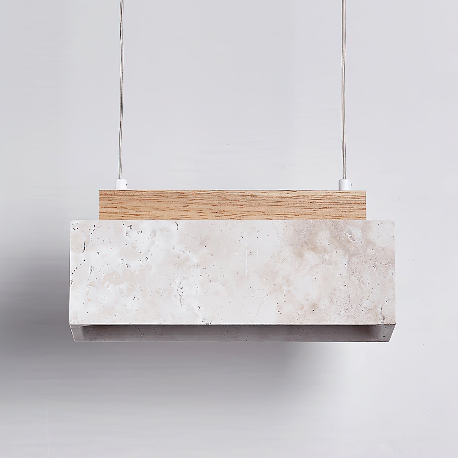 Ciraeila Rectangular Travertine Pendant Light - Neutralighting