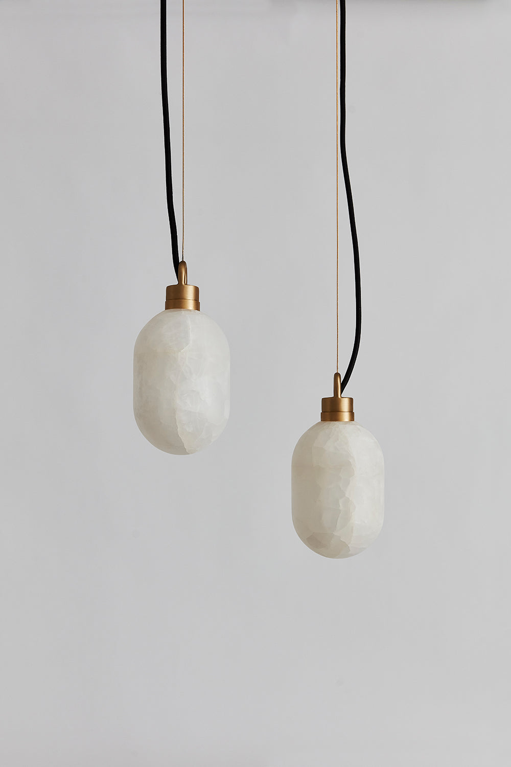 Umbra Modern Minimalist Brass Metal Alabaster Pendant Lamp - Letslighting