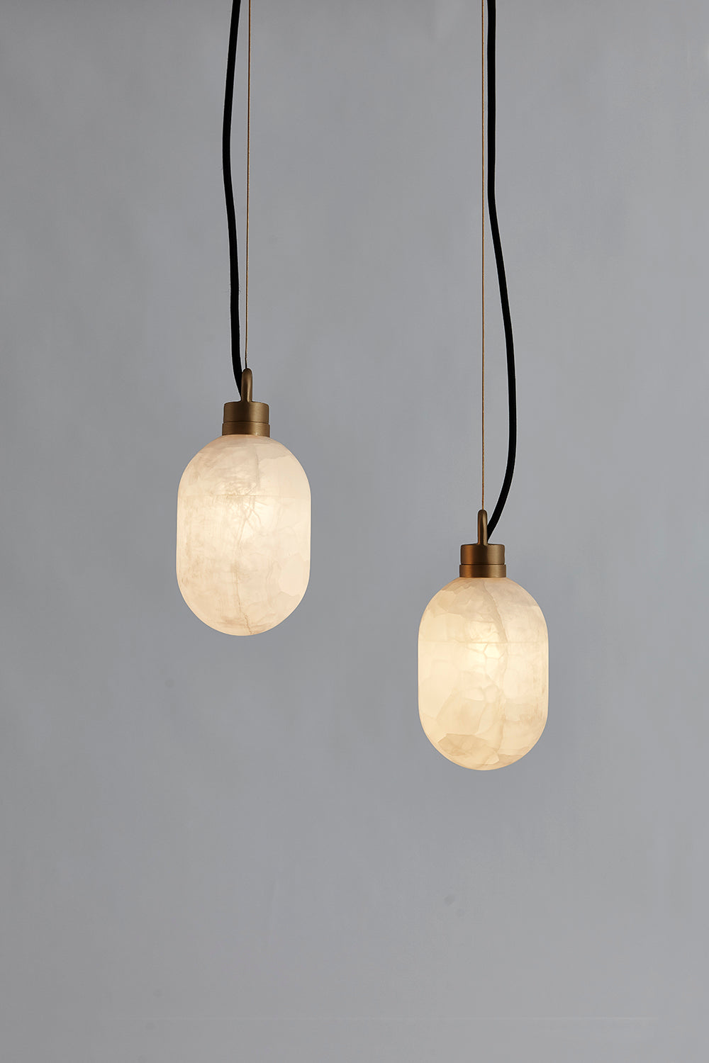 Umbra Modern Minimalist Brass Metal Alabaster Pendant Lamp - Letslighting