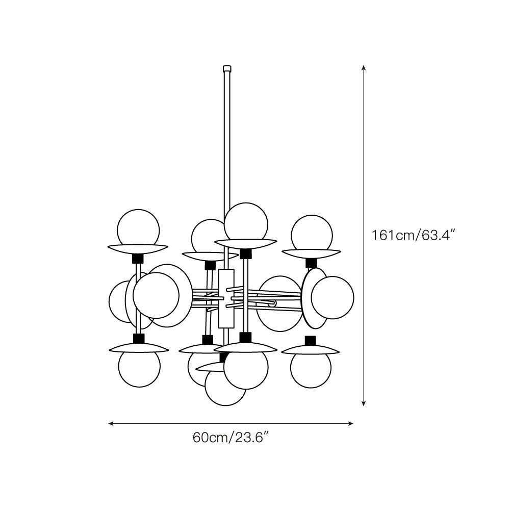Xenon Vintage Industrial Brass Metal Alabaster Chandelier - Letslighting