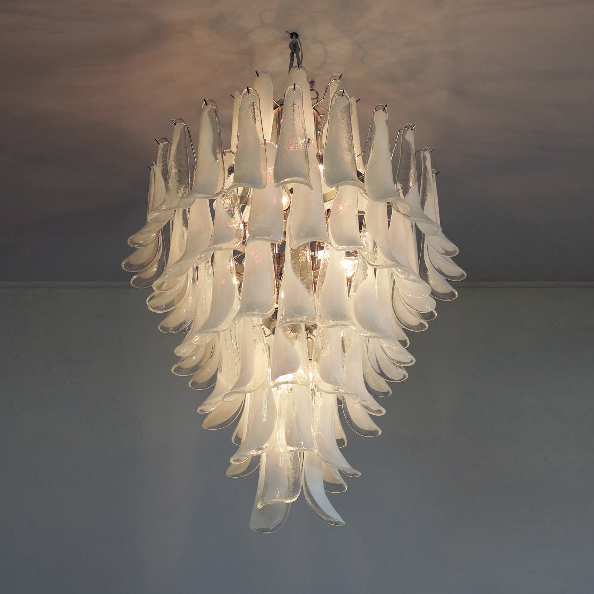 Zinc Postmodern Luxury Petal Glass Metal Chandelier - Letslighting