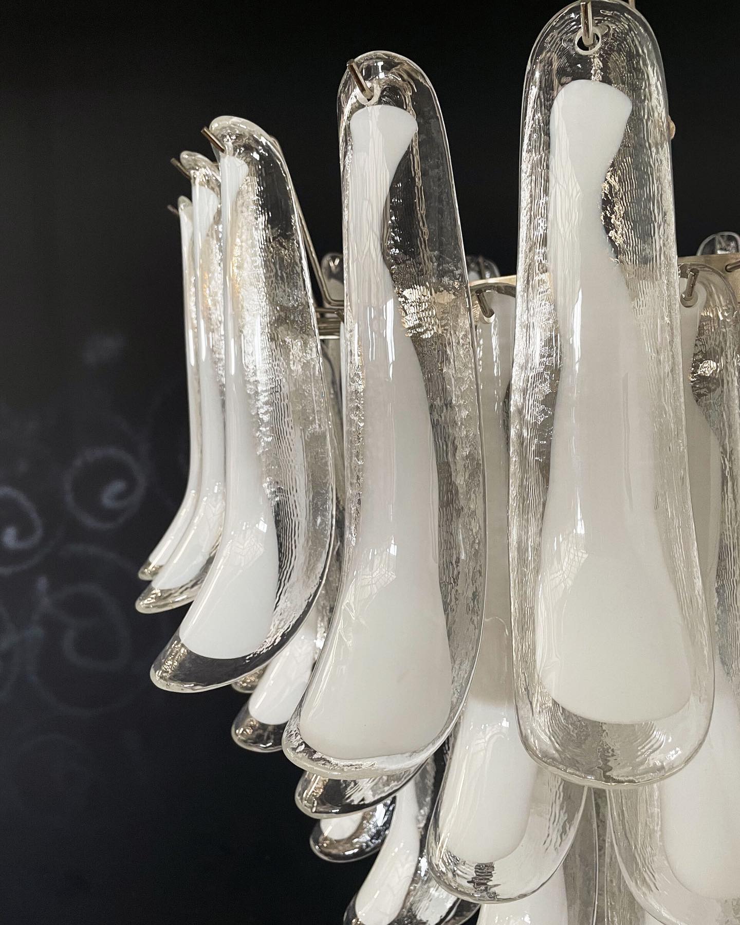 Zinc Postmodern Luxury Petal Glass Metal Chandelier - Letslighting