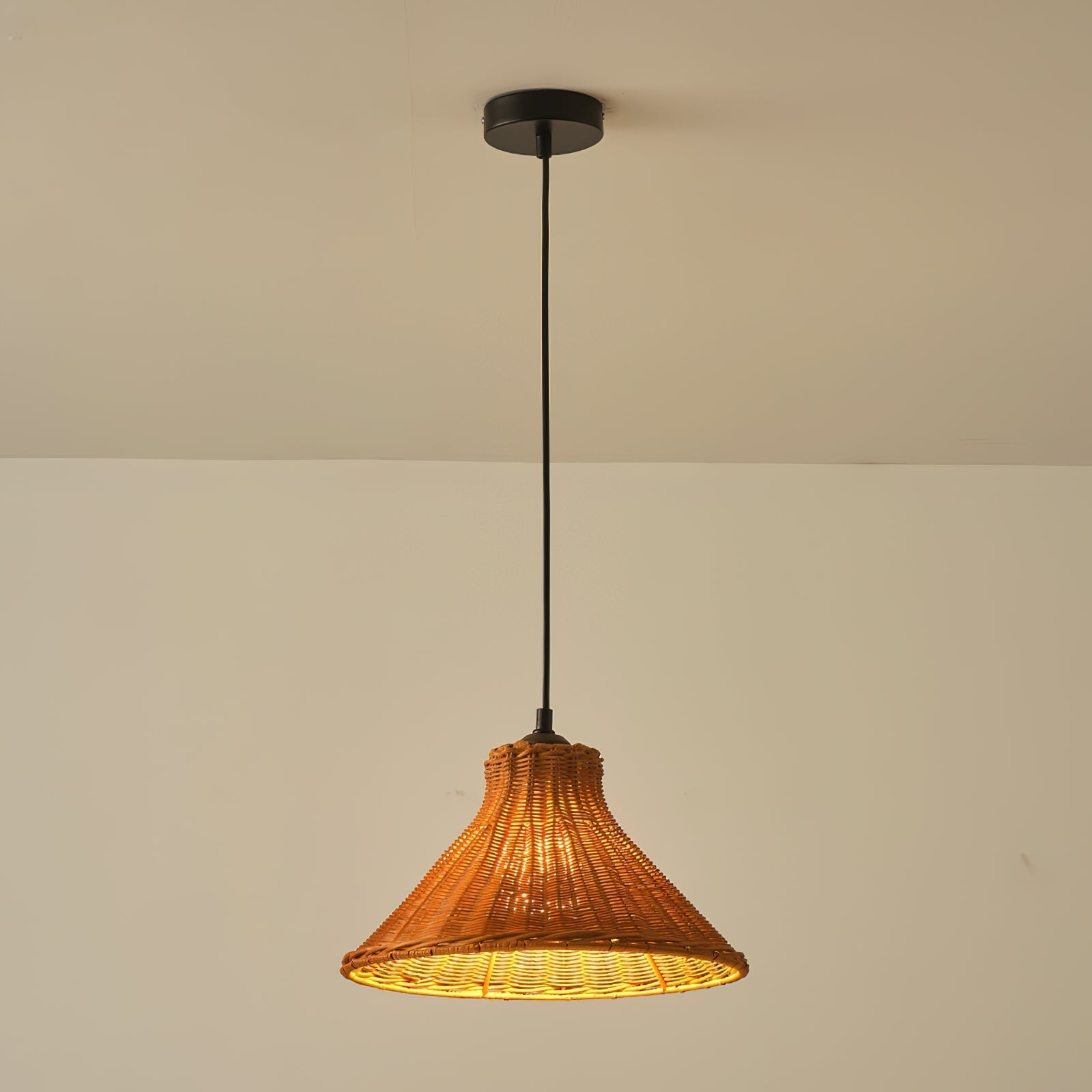 Vamirel Natürliche Rattan Pendelleuchte-Letslighting