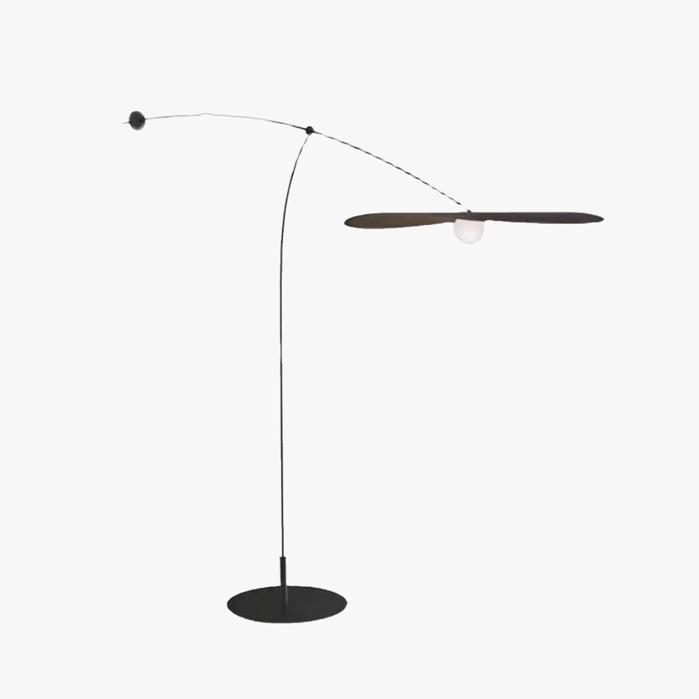 Arisha Modern Bowl Linear Stehleuchte, Schwarz/Gold, Wohnzimmer, Metall Glas