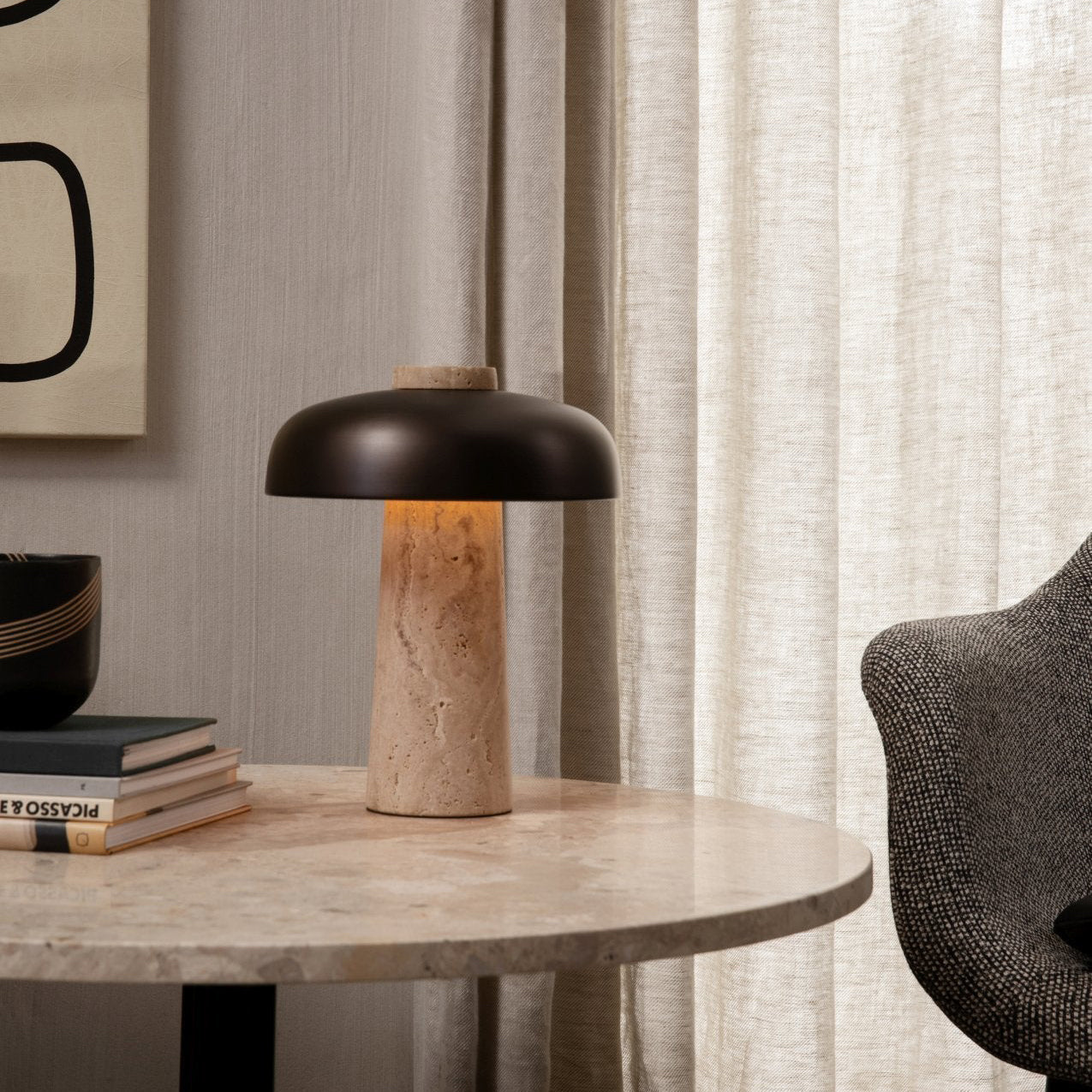 Carla Travertine Table Lamp - Letslighting