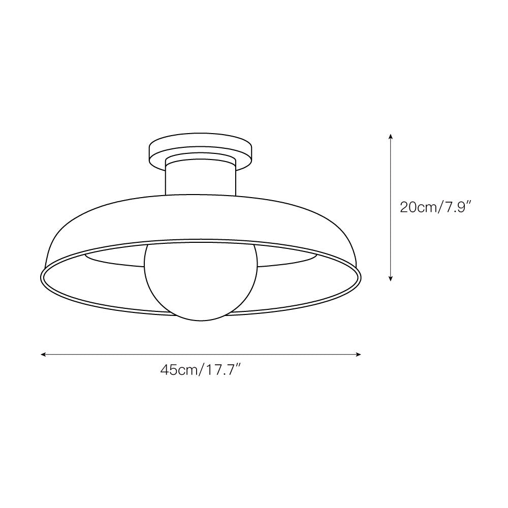 Quasar Minimalistische Deckenlampe aus Glas-Letslighting