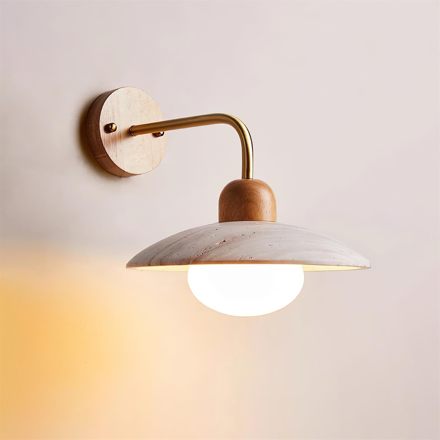 Winel Vintage-Wandleuchte aus Travertin