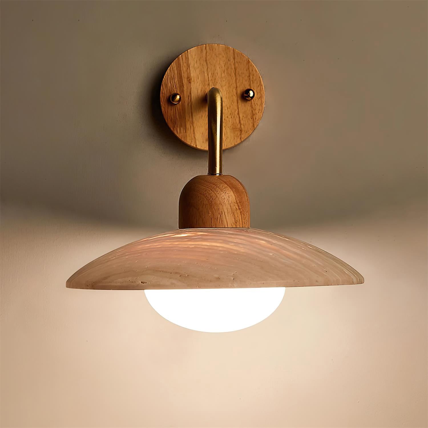 Winel Vintage-Wandleuchte aus Travertin