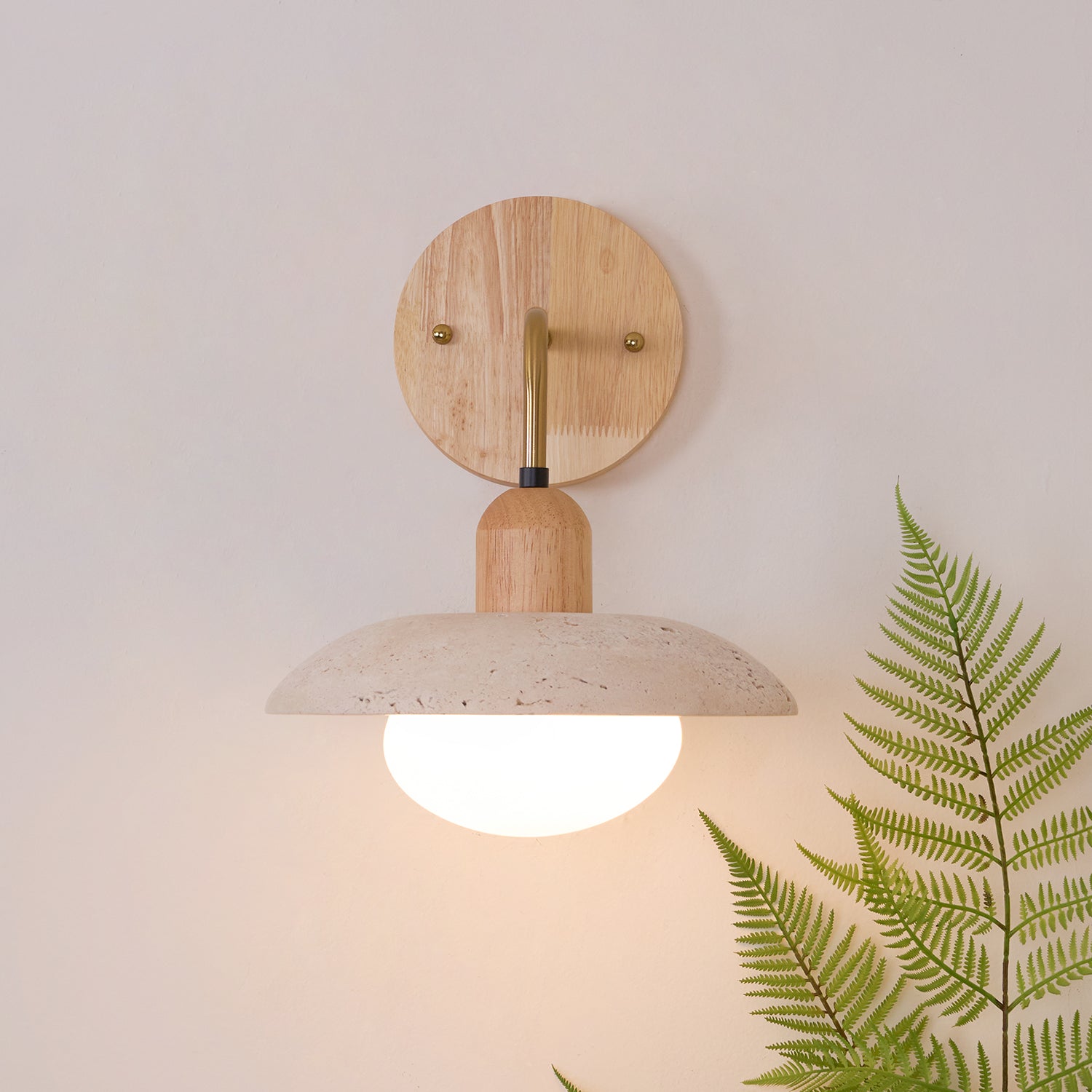 Winel Vintage-Wandleuchte aus Travertin