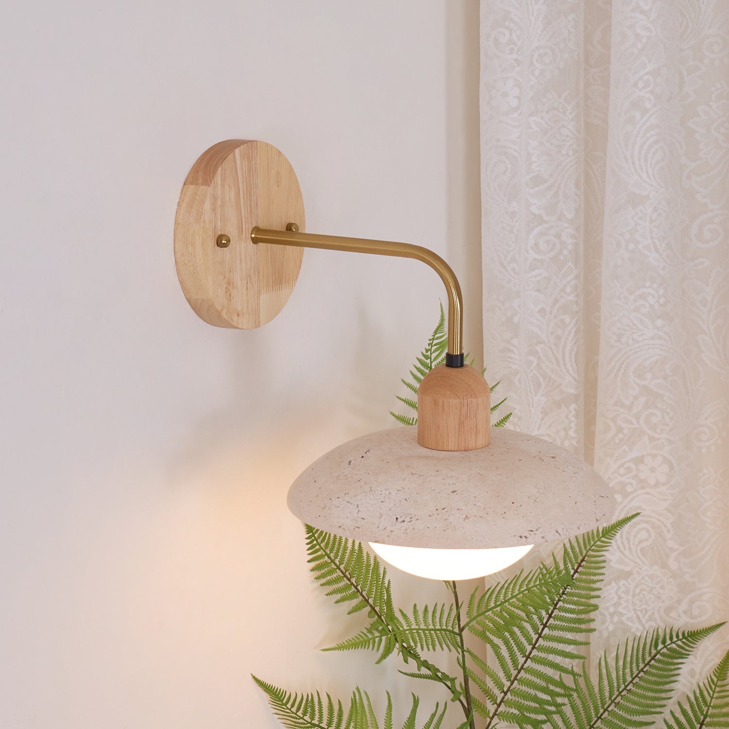Winel Vintage-Wandleuchte aus Travertin