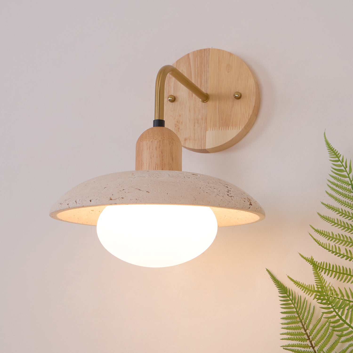 Winel Vintage-Wandleuchte aus Travertin