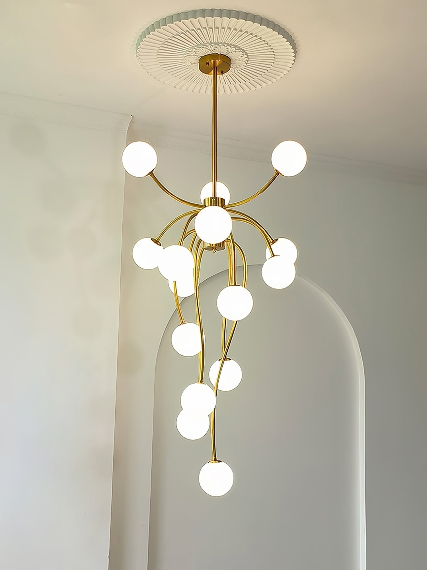 Astralyn Messing-Kugel-Kronleuchter-Letslighting
