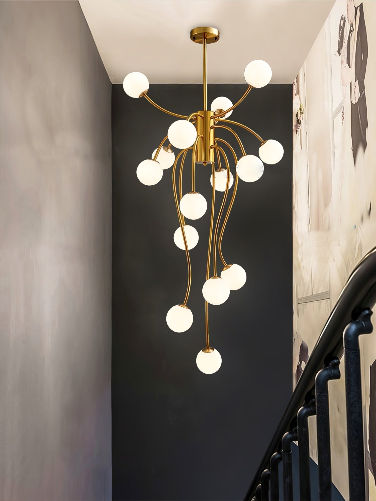 Astralyn Messing-Kugel-Kronleuchter-Letslighting
