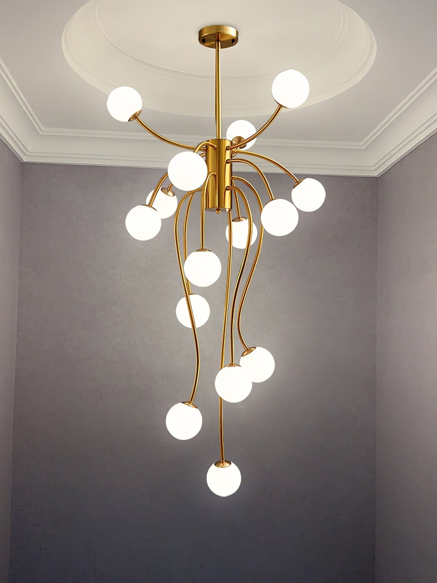 Astralyn Messing-Kugel-Kronleuchter-Letslighting