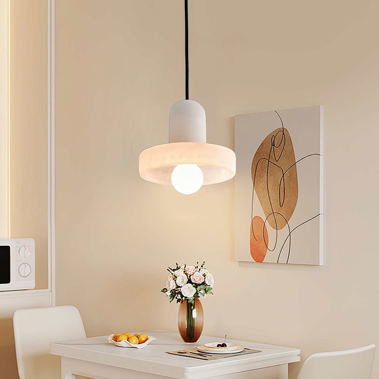 Lyvynos Stacked Alabaster Pendant Light - Blowlighting