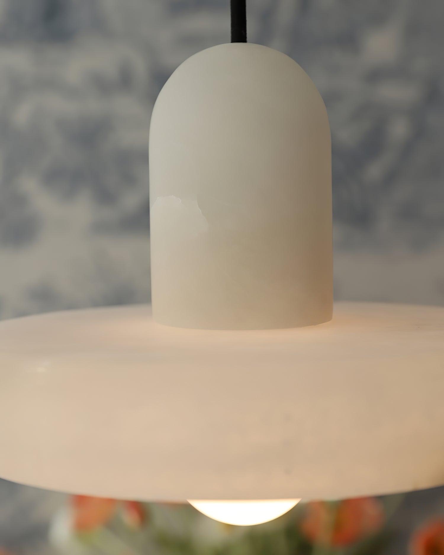 Lyvynos Stacked Alabaster Pendant Light - Blowlighting