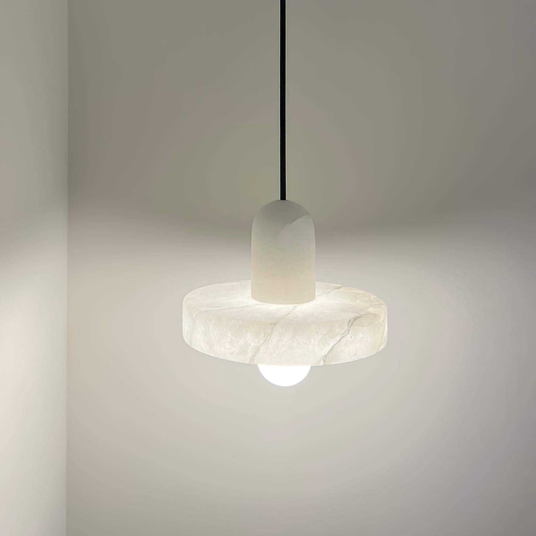 Lyvynos Stacked Alabaster Pendant Light - Blowlighting