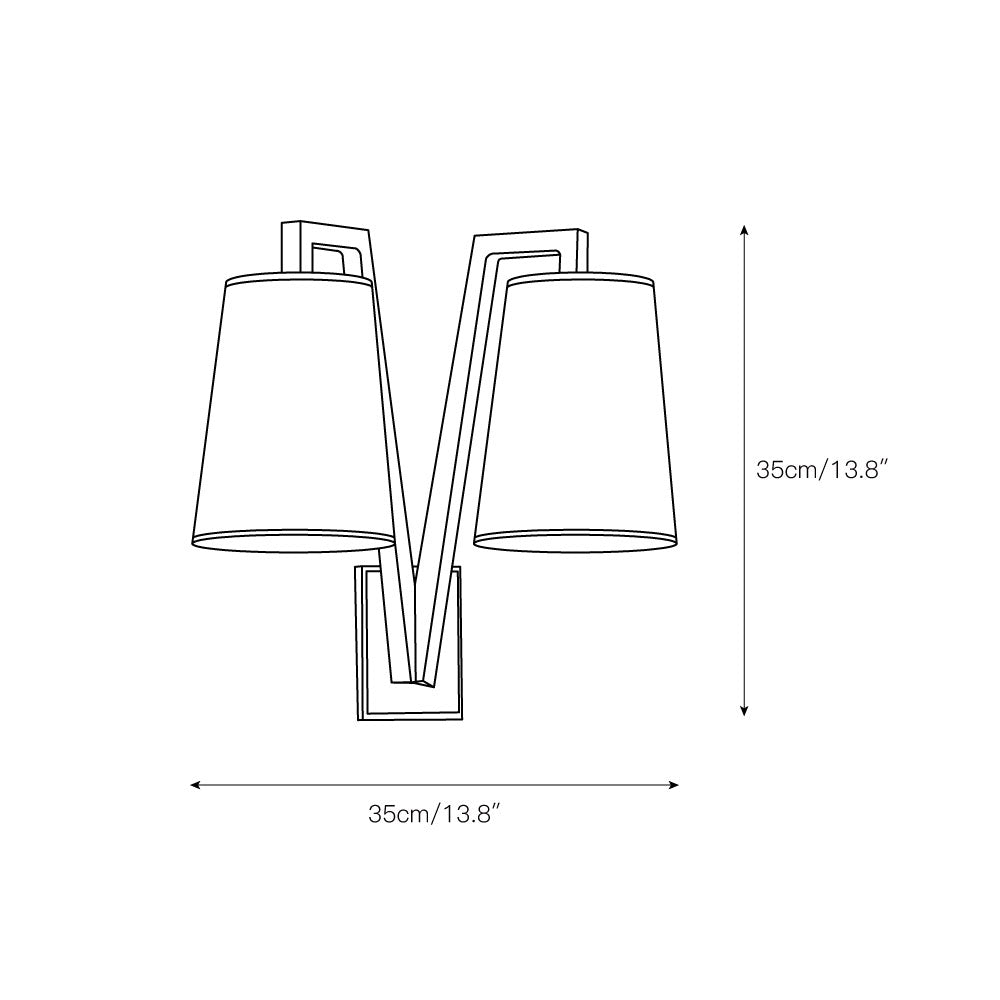 Ivmarel Industrielle Vintage Wandleuchte aus Messing mit Stoffbezug-Letslighting