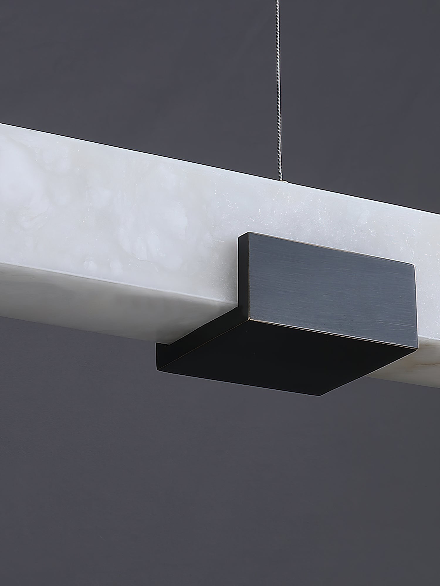 Avert Modern Minimalist Brass Alabaster Pendant Light - Letslighting